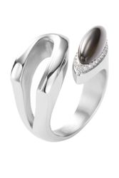 Fossil Fingerring Damenring Edelstahl Silber Zirkonia günstig online kaufen