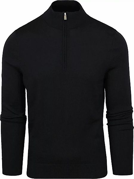 Suitable Merino Half Zip Pullover Schwarz - Größe XL günstig online kaufen