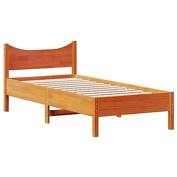 vidaXL Massivholzbett ohne Matratze Wachsbraun 75x190 cm Kiefernholz 844760 günstig online kaufen