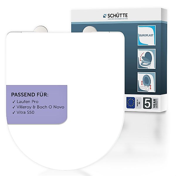 Schütte WC-Sitz Duroplast, WHITE D-Form PRO günstig online kaufen