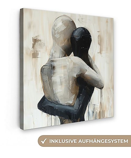 OneMillionCanvasses® Leinwandbild Abstrakt - Liebe - Schwarz und weiß - Mod günstig online kaufen