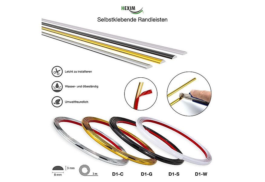 Hexim Isoliertapete, (selbstklebende flexible Zierleiste 3M Randleiste für günstig online kaufen