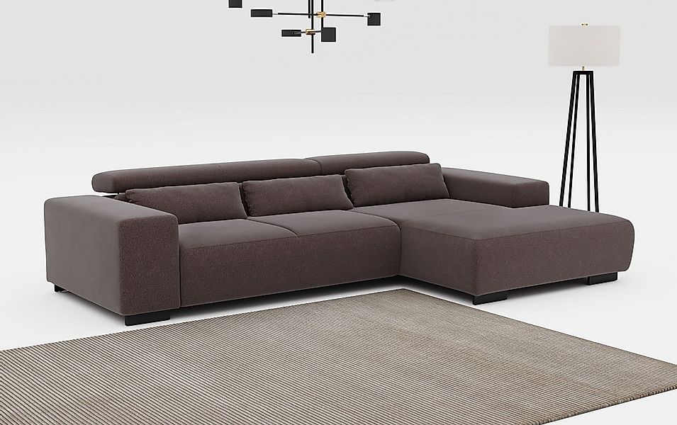 COTTA Ecksofa "Side L-Form, mit Kopfteilverstellung & 3 Nierenkissen", opti günstig online kaufen