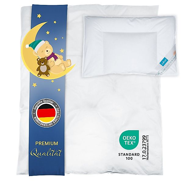 ZOLLNER Kinderbettdecke + Kopfkissen, Füllung: 90% günstig online kaufen