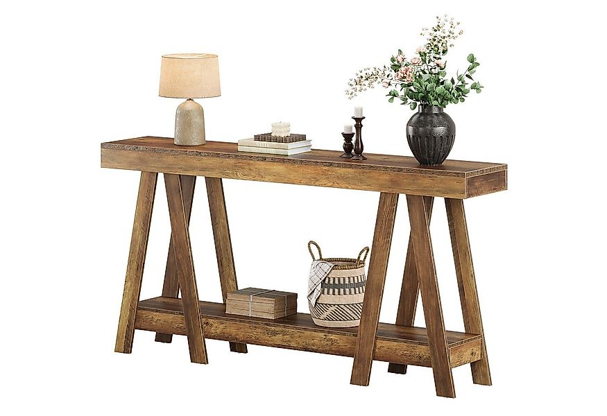 Tribesigns Konsolentisch 180 cm lang Sofatisch, 2-stufiger flurtisch für de günstig online kaufen