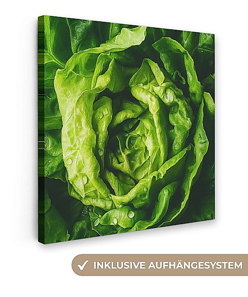 OneMillionCanvasses® Leinwandbild Gemüse - Kopfsalat - günstig online kaufen