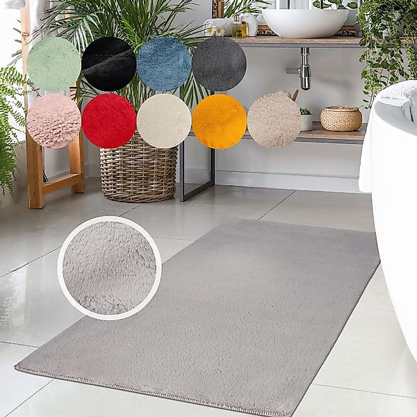 Carpet City Badematte "Topia Mats, Badteppich uni" Höhe 14 mm rutschhemmend günstig online kaufen