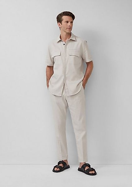 s.Oliver BLACK LABEL Stoffhose Chino aus Leinenmix im Relaxed Fit günstig online kaufen