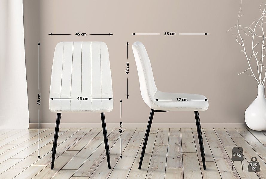 CLP Esszimmerstuhl Dijon (4er Set, 4 günstig online kaufen