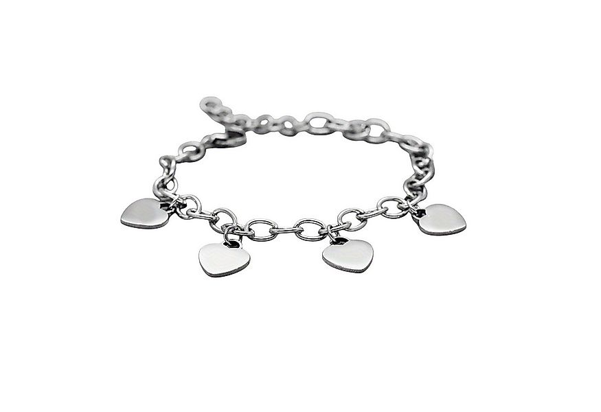KARMA Armband Damen Herz Edelstahl Silber od. Gold Bettelarmband (Herzarmba günstig online kaufen