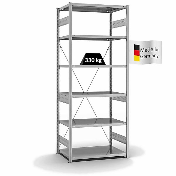PROREGAL Fachbodenregal Stecksystem T-Profil Heavy-Duty Grundregal HxBxT 25 günstig online kaufen