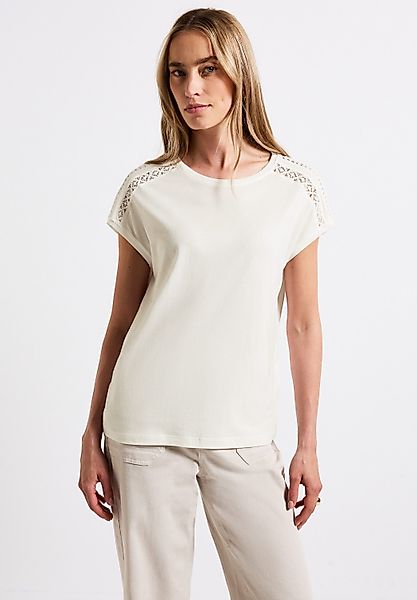 STREET ONE T-Shirt mit Häkeldetails günstig online kaufen