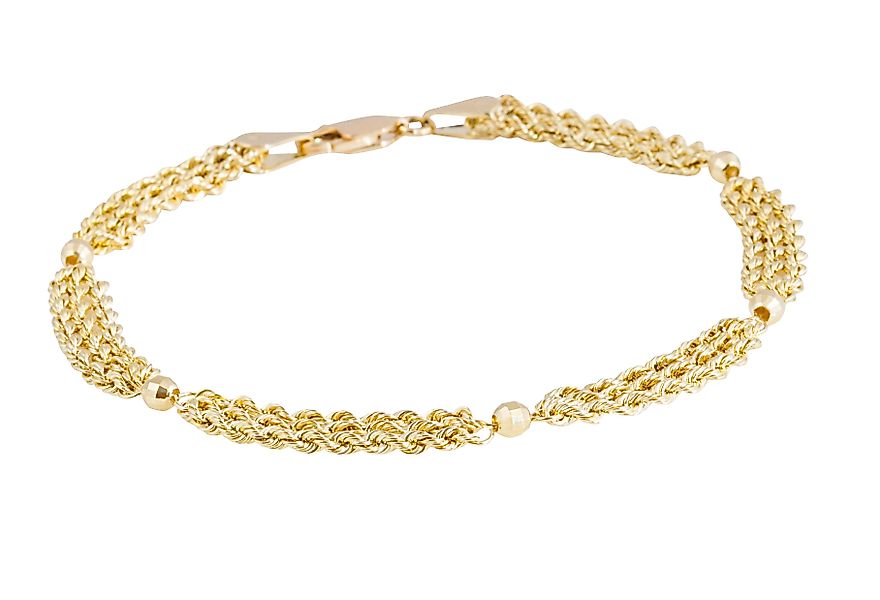 Vivance Armband Goldarmband, mit facettierten Kügelchen günstig online kaufen