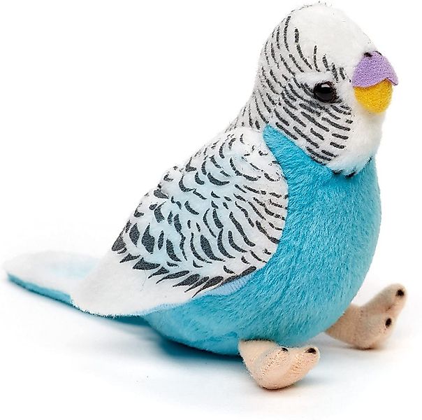 Uni-Toys Kuscheltier Wellensittich mit Stimme, 12 cm - blau/grün - Plüsch-V günstig online kaufen