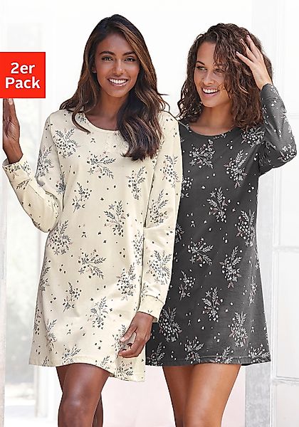 Vivance Dreams Nachthemd 2er-Pack, mit feinem Blumenprint günstig online kaufen