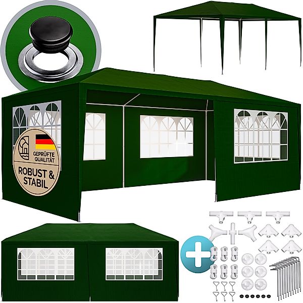 Casaria Partyzelt Rimini, grün 3x6m UV-Schutz günstig online kaufen