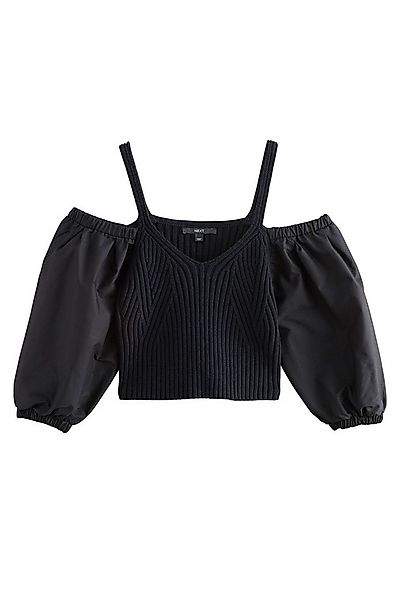 Next Strickpullover Schulterfreies Stricktop mit Volumenärmeln (1-tlg) günstig online kaufen