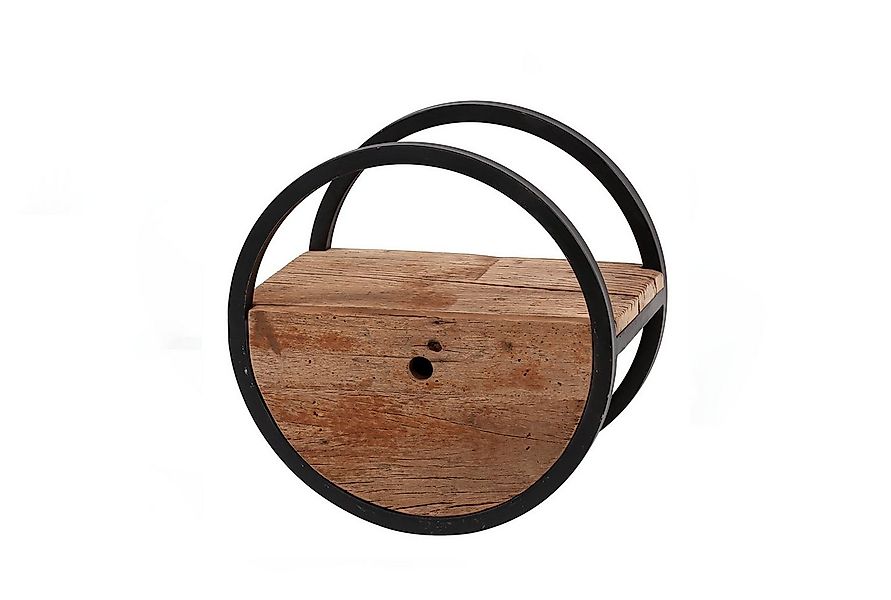 KAWOLA Regal RADEL, Ø40 rund Hartholz natur mit Schublade günstig online kaufen