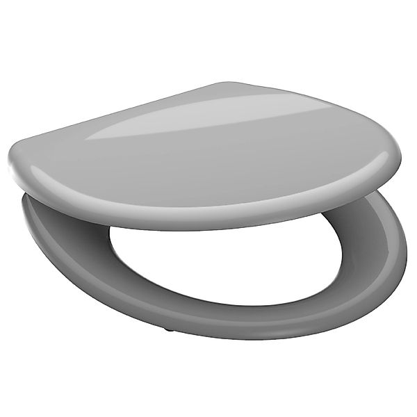 WC-Sitz GREY grau Duroplast B/H/T: ca. 37,5x5,5x45 cm günstig online kaufen