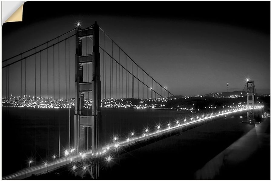 Artland Wandbild »Golden Gate Bridge am Abend«, San Francisco, (1 St.), als günstig online kaufen