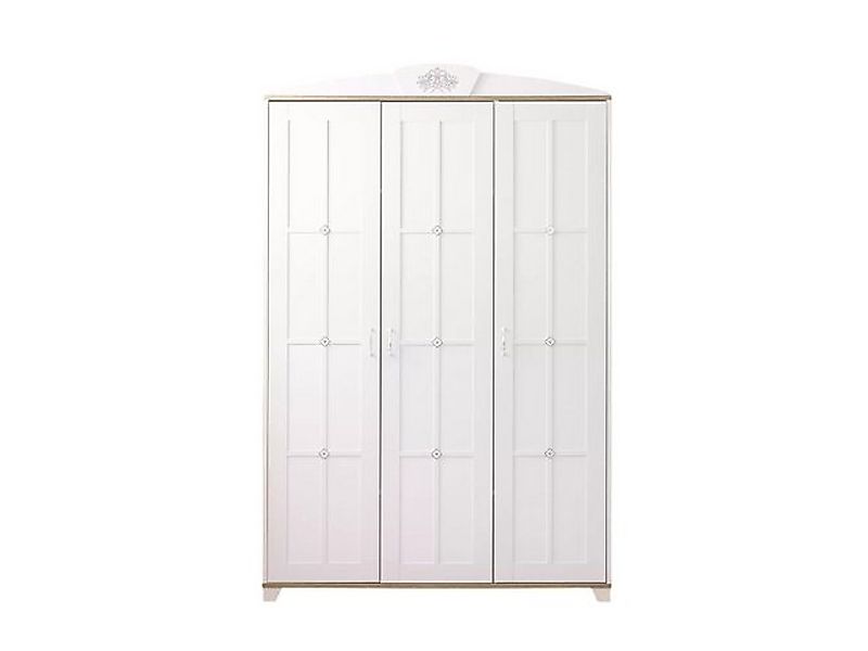 Xlmoebel Kleiderschrank Luxuriöser weißer Holzschrank mit 3 Türen - Design- günstig online kaufen
