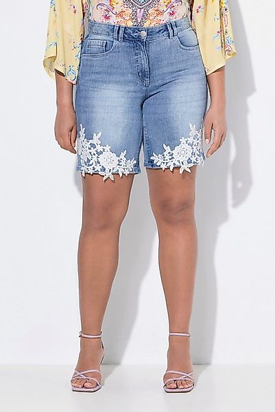MIAMODA 5-Pocket-Jeans Jeans-Shorts gerade Spitze am Saum günstig online kaufen