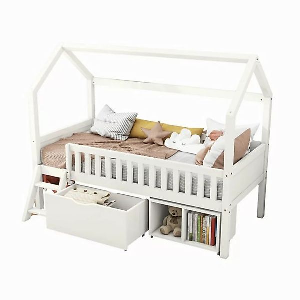 OKWISH Kinderbett Hausbett Jugendbett (1 Schublade, 2 Ablagefächern), Mit S günstig online kaufen