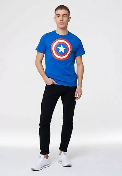 LOGOSHIRT T-Shirt Captain America mit Captain America Shield Print günstig online kaufen