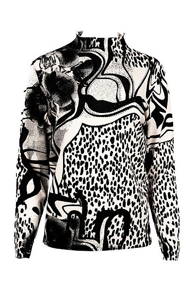 Faber Stehkragenpullover Leichter Stehbundpullover mit Blickfang-Print mit günstig online kaufen