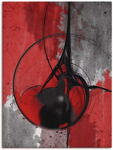 Artland Wandbild »Abstrakt in rot und schwarz«, Gegenstandslos, (1 St.) günstig online kaufen