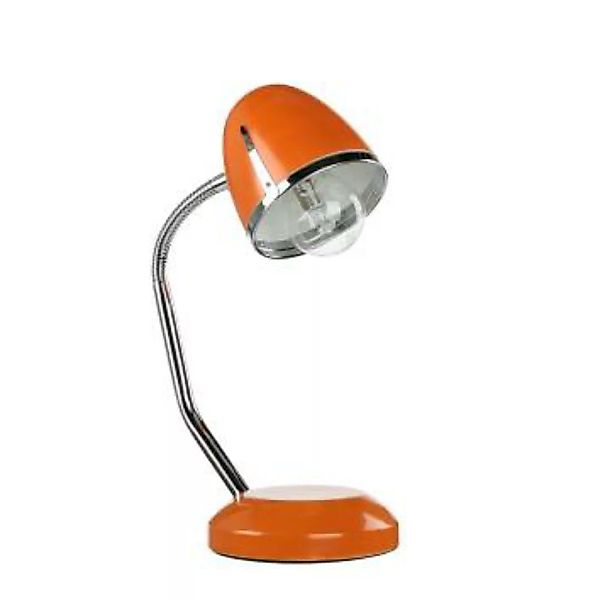 Schreibtischlampe Retro Design flexibel Metall 36 cm Orange E27 günstig online kaufen
