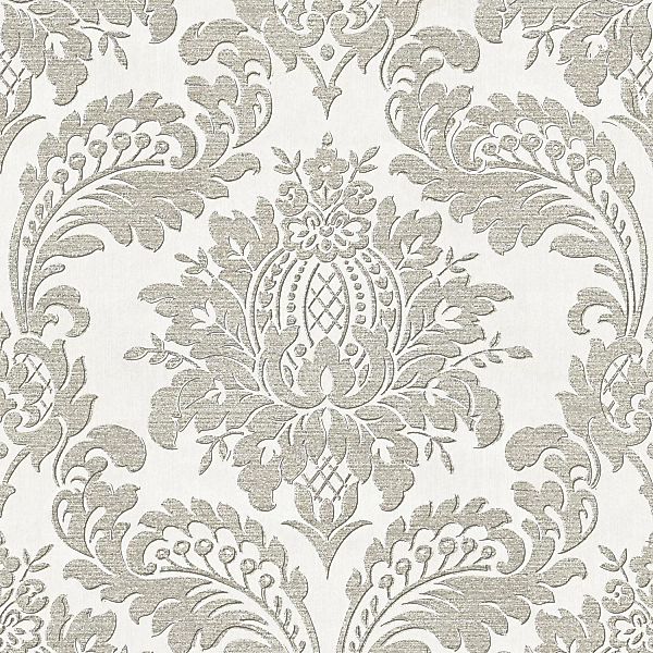 Sublime Vliestapete Damask 10 m x 52 cm Dunkelgrau FSC® günstig online kaufen