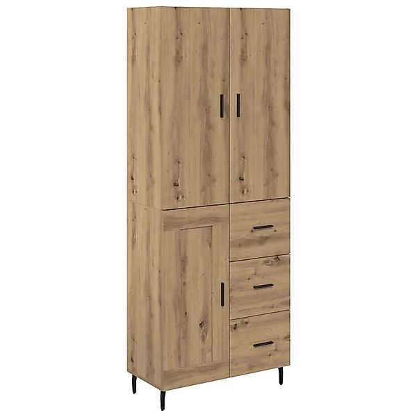 vidaXL Highboard 2-Tlg Artisan-Eiche Engineered Wood und Glas 3415934 günstig online kaufen