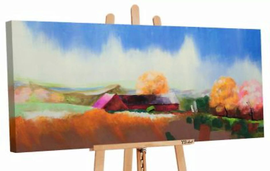 YS-Art™ "Gemälde Acryl ""Sommer"" handgemalt auf Leinwand 115x50 cm" bunt G günstig online kaufen