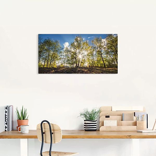 Artland Leinwandbild "Frühlingssonne", Wald, (1 St.), auf Keilrahmen gespan günstig online kaufen