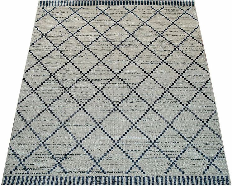 Paco Home Teppich "Kortrijk 742" rechteckig 4 mm Höhe Flachgewebe, Rauten D günstig online kaufen
