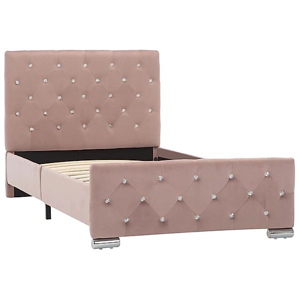 vidaXL Bettgestell Rosa Samt 90x200 cm Modell 1620542 günstig online kaufen