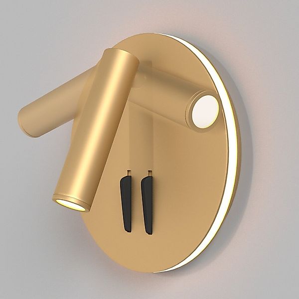 LED Wandleuchte Ios in Messing 2x 4,5W 550lm rund günstig online kaufen