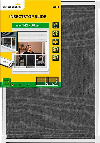 SCHELLENBERG Insektenschutz-Fensterrahmen ausziehbares Fliegengitter Schieb günstig online kaufen