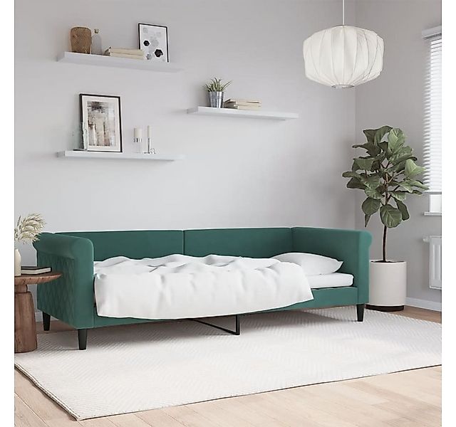 vidaXL Bett, Tagesbett Dunkelgrün 80x200 cm Samt günstig online kaufen