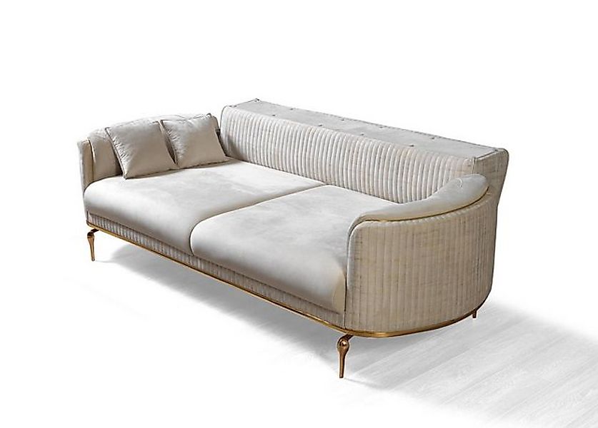 Xlmoebel Sofa Neues Luxus-Sofa-Set mit 3+3+1 Sitzplätzen aus Stoff, Hergest günstig online kaufen