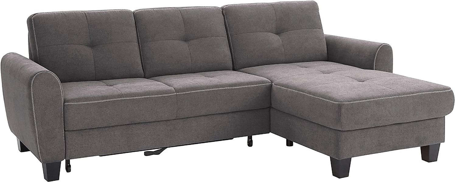 sit&more Ecksofa »Varese L-Form« mit Federkern, wahlweise mit Bettfunktion günstig online kaufen