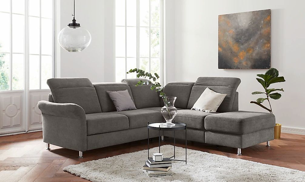 sit&more Ecksofa "Darwin L-Form", inklusive Federkern, wahlweise mit Kopfte günstig online kaufen