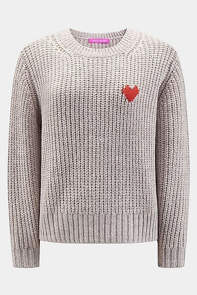 six-o-seven Strickpullover Valentine Grobstrick-Pullover mit Herzmotiv Beig günstig online kaufen