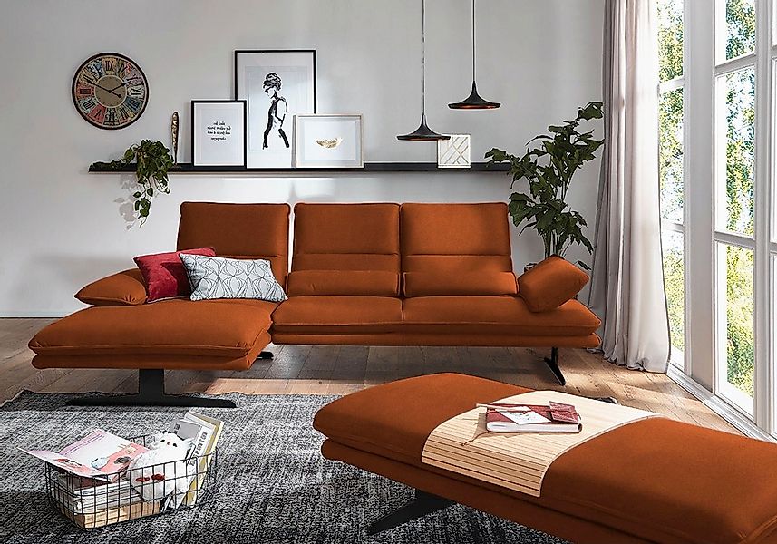 W.SCHILLIG Ecksofa "broadway, Designsofa mit tollem Sitzkomfort", Sitztiefe günstig online kaufen