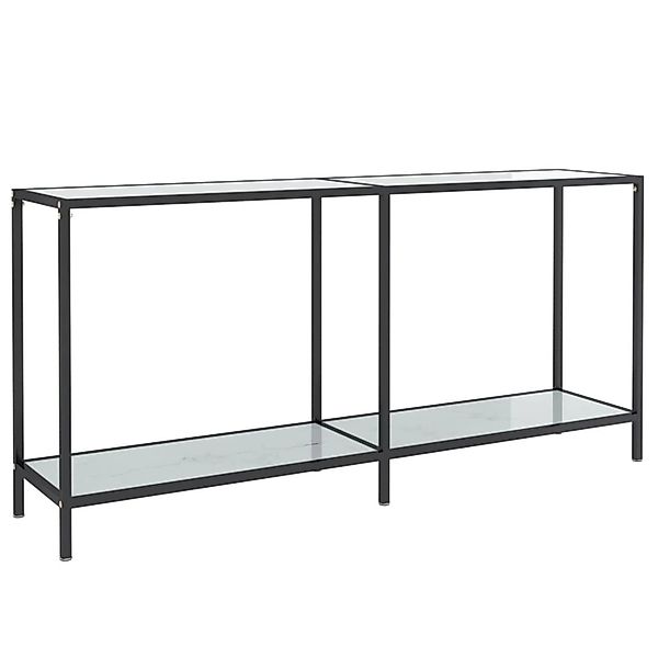 vidaXL Konsolentisch Weiß 160x35x75,5 cm cm Hartglas 331700 günstig online kaufen