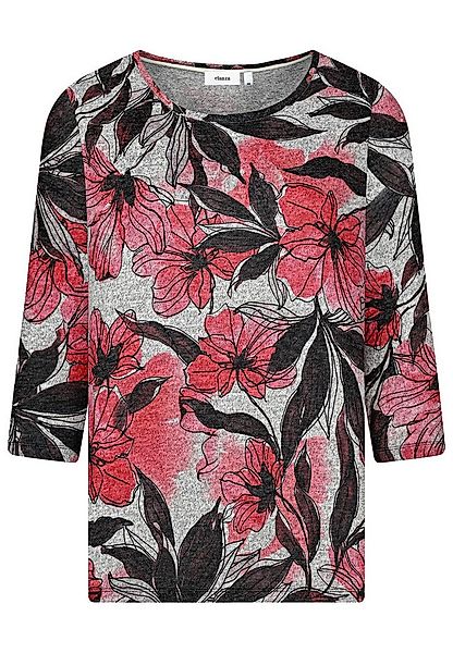elanza T-Shirt Shirt mit floralem Print in Rosé/Grau (1-tlg) günstig online kaufen