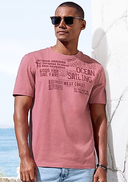 John Devin T-Shirt "mit Print", Regular-Fit, aus Slub-Qualität, mit Print günstig online kaufen
