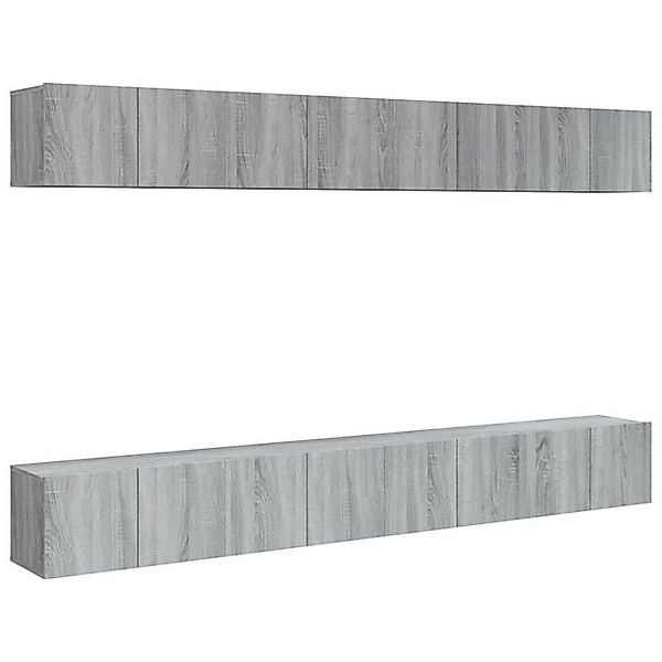 furnicato TV-Schrank 8-tlg. TV-Schrank-Set Grau Sonoma 60x30x30 cm Holzwerk günstig online kaufen
