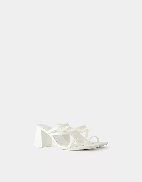 Bershka Absatzsandalen Im Mules-Stil Mit Mehreren Riemchen Damen 37 Weiss günstig online kaufen